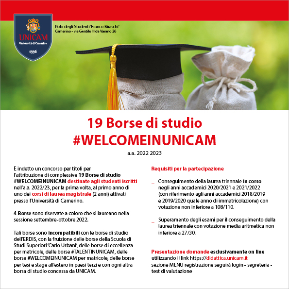 Locandina della borsa di studio