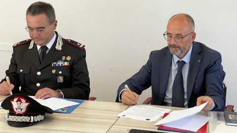 Il Rettore Pettinari ed il Gen. Salticchioli