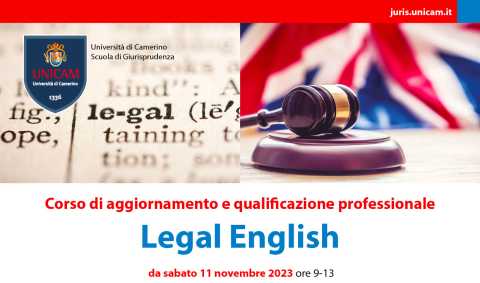 Corso di aggiornamento in Legal English