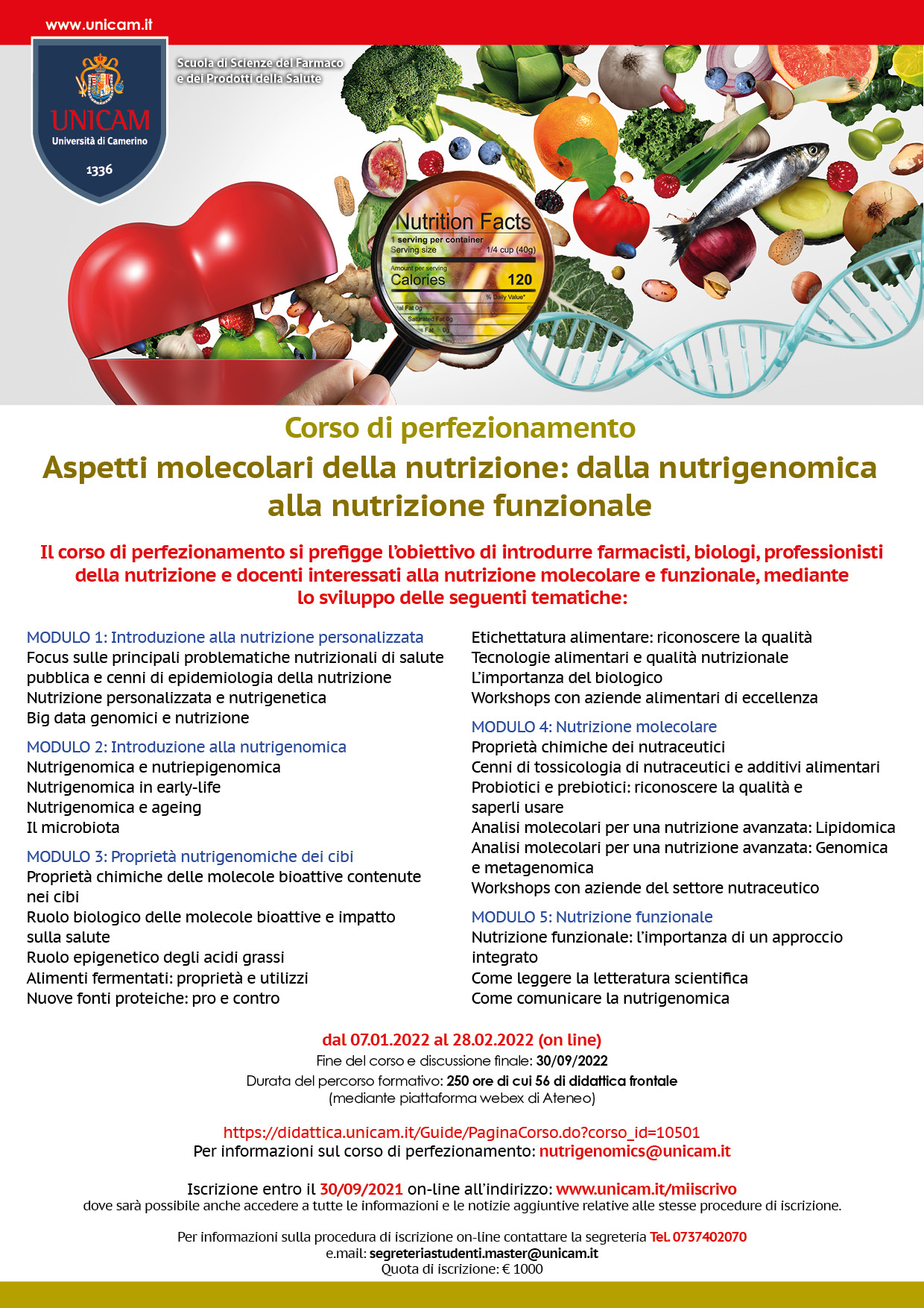 corso perfezionamento nutrigenomica