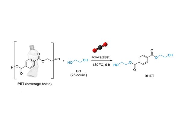 Carbon dioxide as a catalyst for polymer upcycling