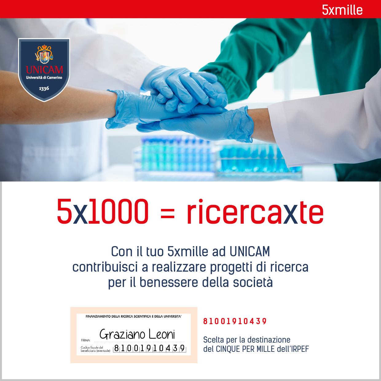 5 x mille ad Unicam