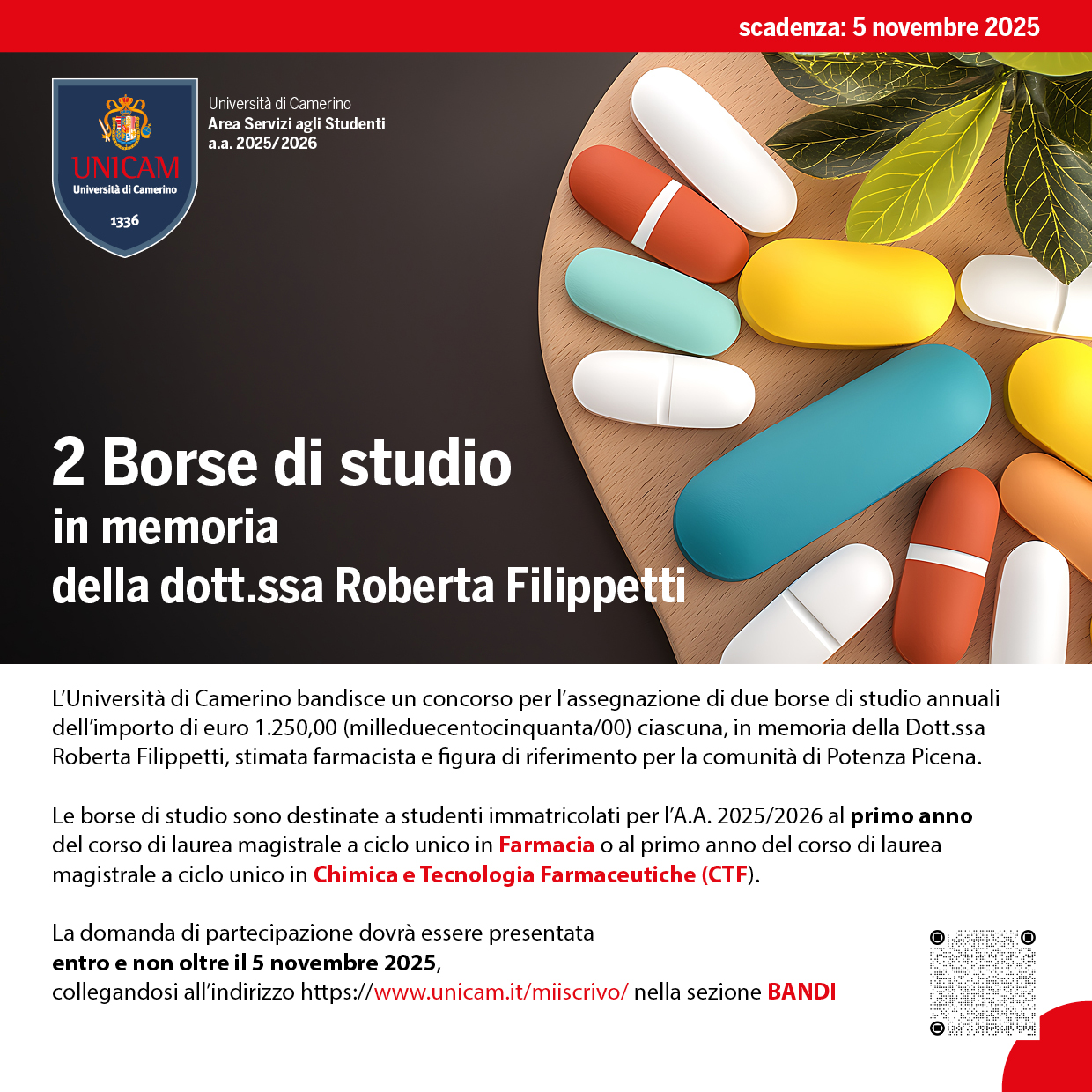 Borse di studio in memoria della dott.ssa Filippetti