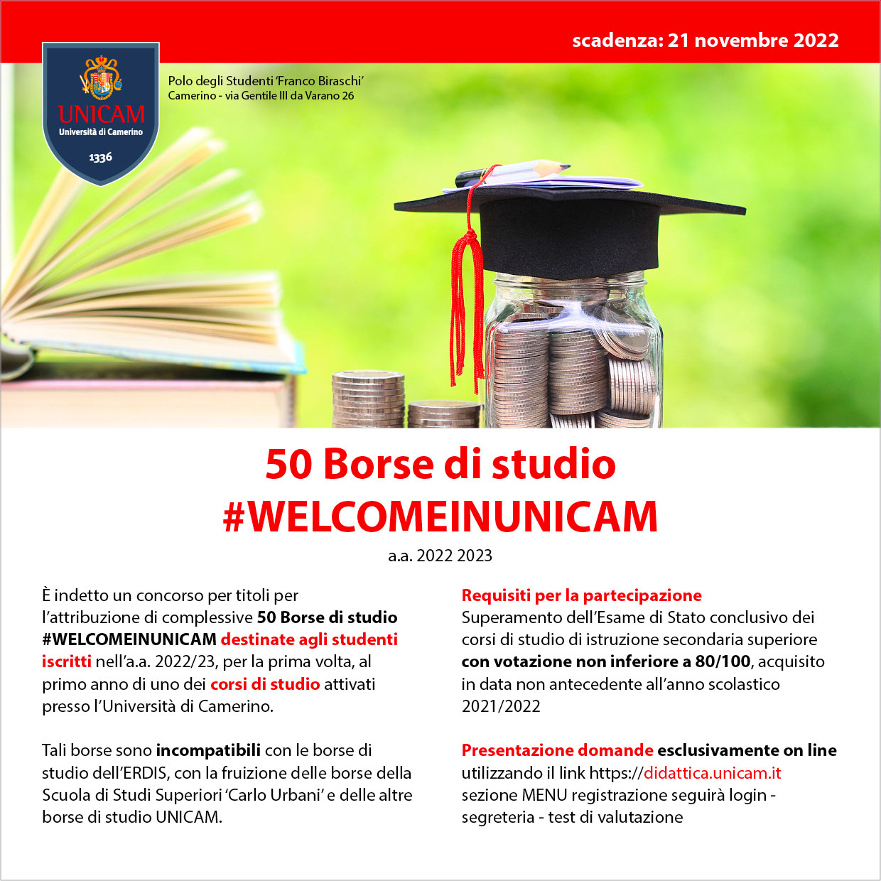 Borse welcome in unicam