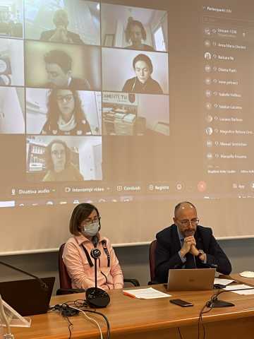 La prof.ssa Eleuteri ed il Rettore Pettinari