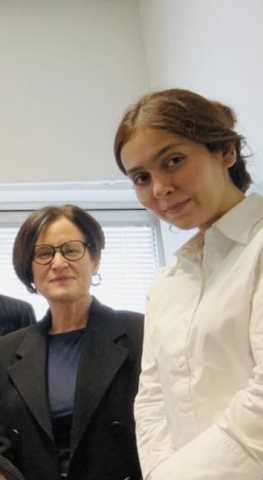 La prof.ssa Gabbianelli e la dott.ssa Monsouri