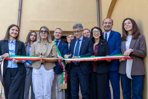 Il taglio del nastro al Polo Santa Caterina