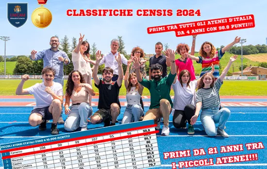 Unicam si riconferma PRIMA tra tutti gli Atenei Statali! Unicam si riconferma PRIMA tra tutti gli Atenei Statali!